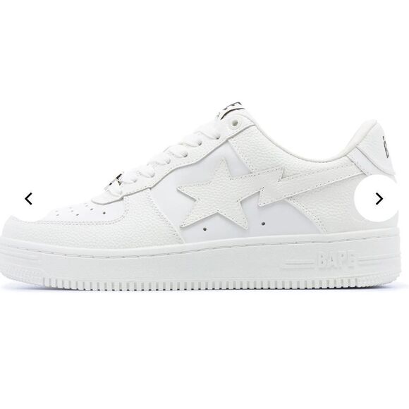 BAPE STA™ #9 MENS SHOES IVORY/WHITE SIZE 8.5 NEW WITHOUT BOX - Picture 1 of 10